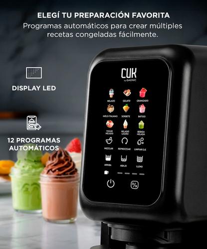 Máquina Para Hacer Helado Cuk By Gadnic 12 Programas 700W  Con 3 Recipientes Y Display LED - 2
