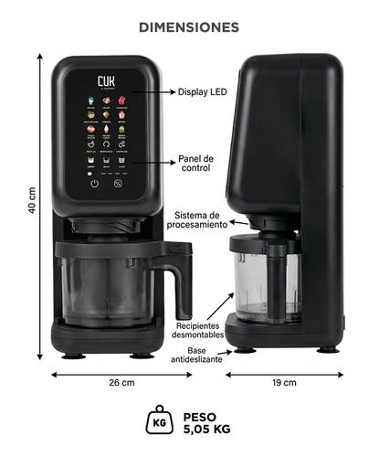 Máquina Para Hacer Helado Cuk By Gadnic 12 Programas 700W  Con 3 Recipientes Y Display LED - 5