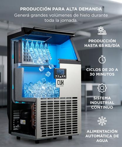 Máquina De Hielo Industrial CUK By Gadnic 65 Kg Diarios Acero Inoxidable 15 Kg Almacenamiento - 2