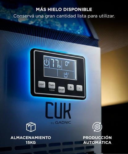 Máquina De Hielo Industrial CUK By Gadnic 65 Kg Diarios Acero Inoxidable 15 Kg Almacenamiento - 3