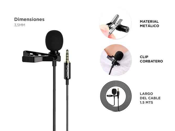 Micrófono Solapa 3.5mm Gadnic Para Iphone Android Smartphone   - 5