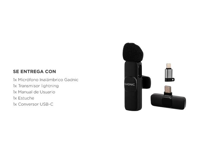 Micrófono De Solapa Inalámbrico GADNIC MICROMIC Condensador - 6