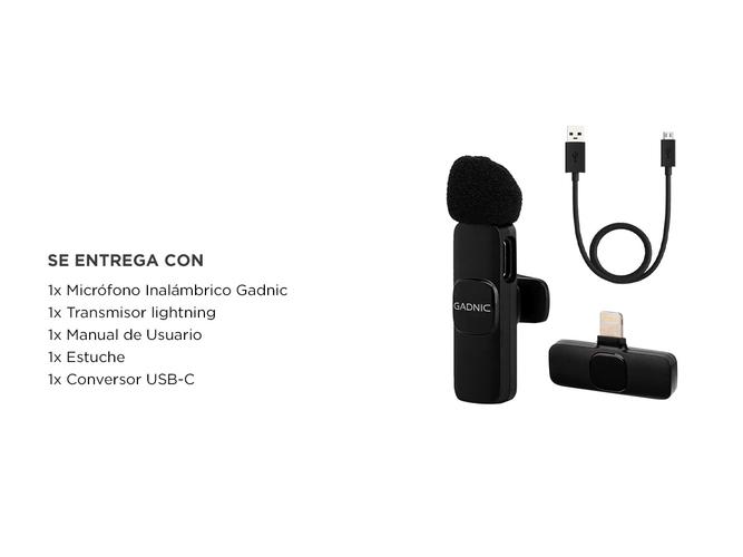 Micrófono De Solapa Inalámbrico GADNIC MICROMIC Condensador - 6