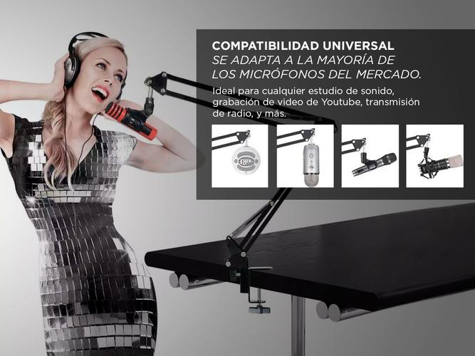 Soporte Para Microfono Gadnic + Brazo Articulado 53,5cm - 4