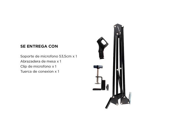 Soporte Para Microfono Gadnic + Brazo Articulado 53,5cm - 6