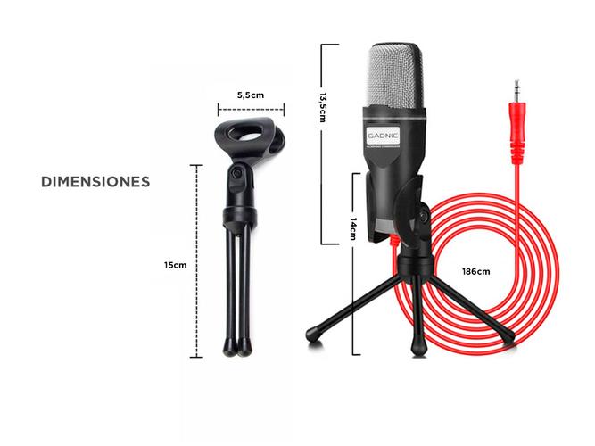 Microfono Condenser Gadnic MCC11 Omnidireccional - 4