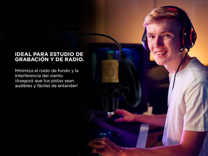 Micrófono Condenser MCC12 Computadora Streaming + Tarjeta de Sonido - 2