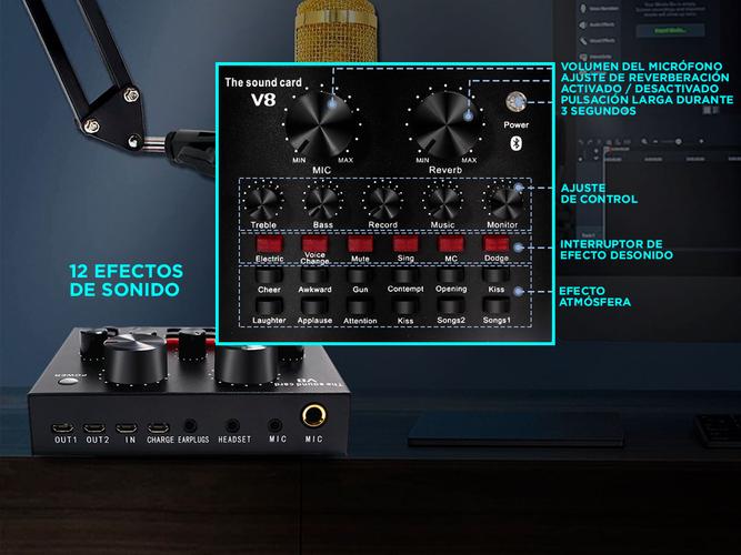 Micrófono Condenser MCC12 Computadora Streaming + Tarjeta de Sonido - 3