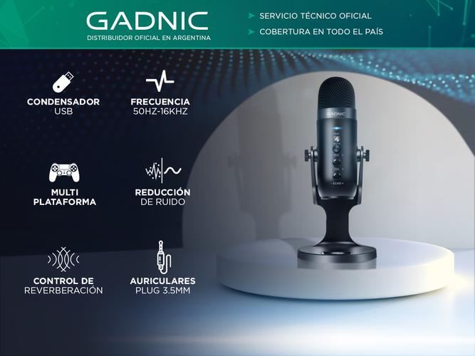 Micrófono Gadnic MIC-40PRO Condensador USB - 1