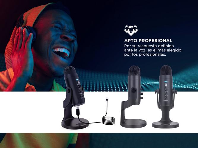 Micrófono Gadnic MIC-40PRO Condensador USB - 2