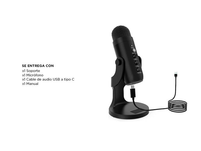 Micrófono Gadnic MIC-40PRO Condensador USB - 6