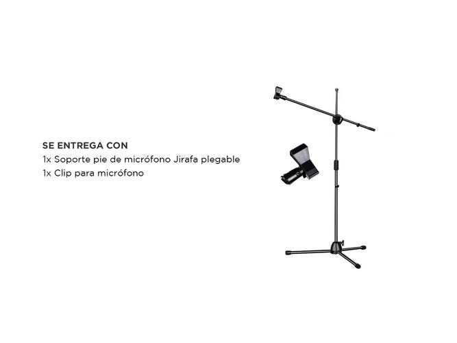 Pie Micrófono Gadnic Doble Jirafa Plegable  - 5