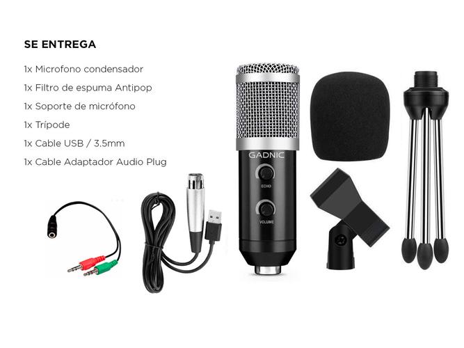 Microfono Condenser Gadnic GM-600 Gamer Stream - 6