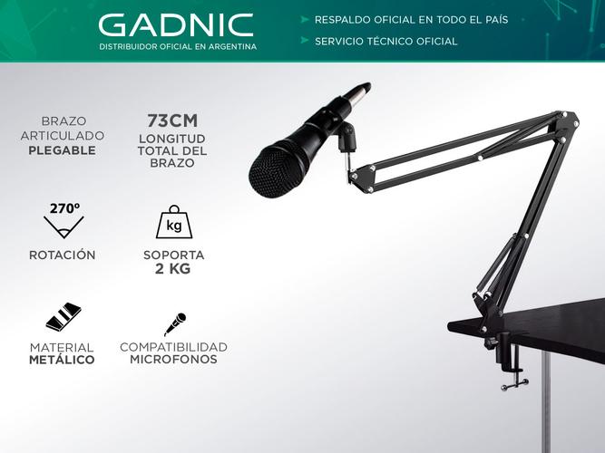 Soporte Para Microfono + Brazo Articulado 36.5 cm - 1