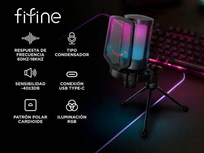 Micrófono Fifine A6V Con USB Para Streaming - 1