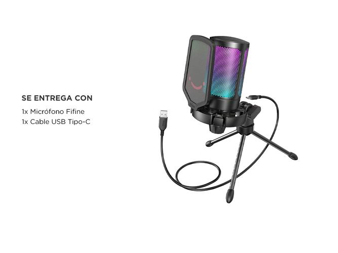 Micrófono Fifine A6V Con USB Para Streaming - 5
