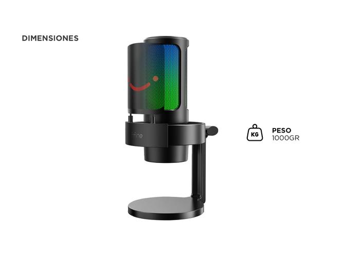 Micrófono Fifine A8 con USB RGB y Filtro Antipop para Transmisión - 4