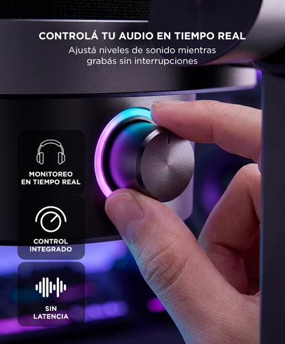 Micrófono Fifine A8 con USB RGB y Filtro Antipop para Transmisión - 3