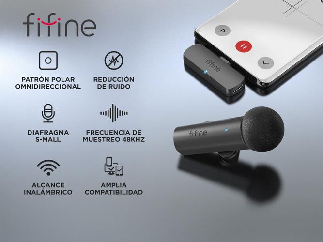 Micrófono Inalámbrico Fifine M6 con Reducción de Ruido - 1