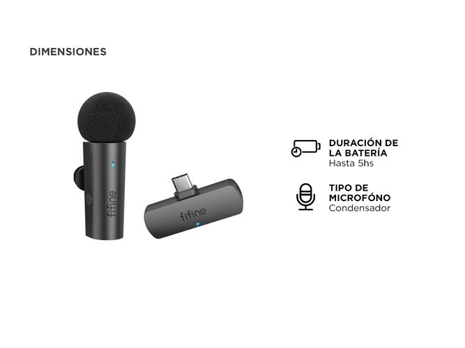 Micrófono Inalámbrico Fifine M6 con Reducción de Ruido - 4