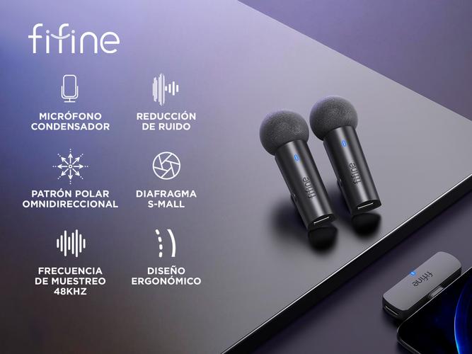 Kit Micrófonos Inalámbricos Fifine M8 con Reducción de Ruido - 1