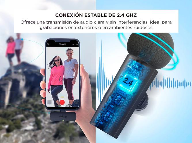 Kit Micrófonos Inalámbricos Fifine M8 con Reducción de Ruido - 3