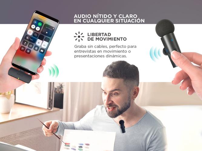 Kit Micrófonos Inalámbricos Fifine M8 con Reducción de Ruido - 4