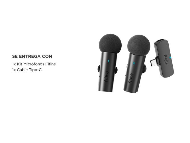 Kit Micrófonos Inalámbricos Fifine M8 con Reducción de Ruido - 6