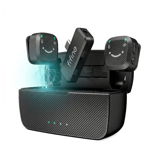Microfono Lavalier Fifine M12 Dual Inalambrico Streaming USB-C - 0
