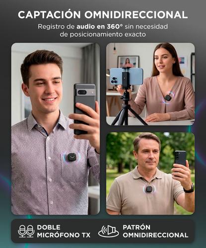 Microfono Lavalier Fifine M12 Dual Inalambrico Streaming USB-C - 2