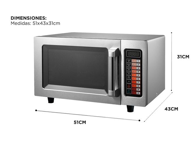 Microondas Industrial 25 Lts Moretti Micropro-25 acero inoxidable - 4