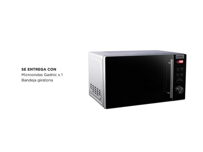 Microondas 20 Lts Gadnic Acero Inox puerta espejada - 5