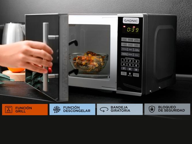 Microondas Grill 28 Lts Gadnic Acero Inoxidable - 2