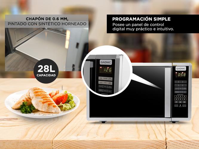 Microondas Grill 28 Lts Gadnic Acero Inoxidable - 3