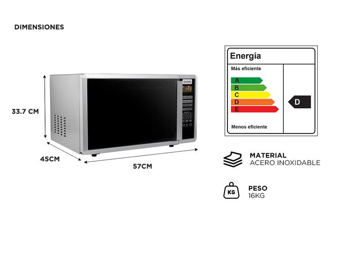 Microondas Grill 28 Lts Gadnic Acero Inoxidable - 4