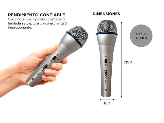 Microfono i603 Dinámico Cardioide Cuerpo Metálico Mirr´s - 3