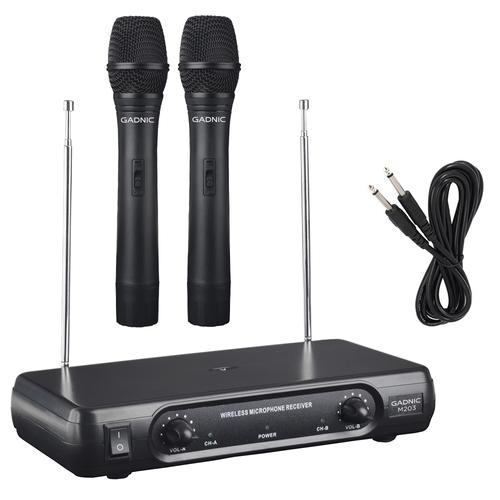 Micrófono Inalámbrico Gadnic M203 de Mano Ideal Karaoke Conferencias 2CH - 0