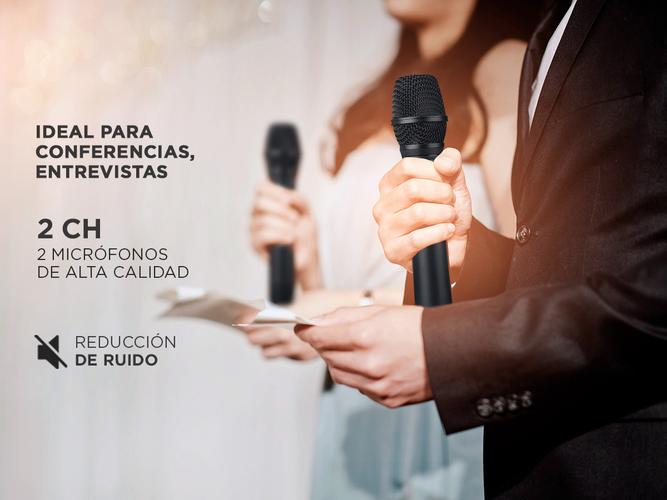 Micrófono Inalámbrico Gadnic M203 de Mano Ideal Karaoke Conferencias 2CH - 3