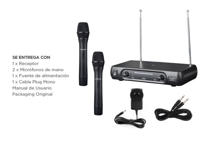 Micrófono Inalámbrico Gadnic M203 de Mano Ideal Karaoke Conferencias 2CH - 6