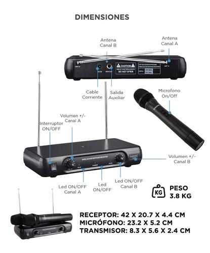 Micrófono Inalámbrico Gadnic M203 de Mano Ideal Karaoke Conferencias 2CH - 5