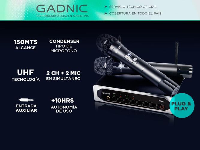 Micrófono Inalambrico Profesional Gadnic BT308 UHF - 1