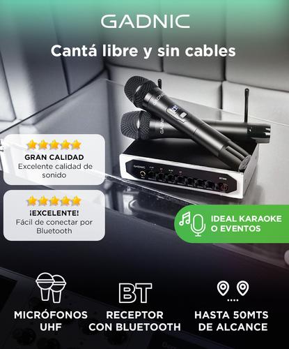 Micrófono Inalambrico Profesional Gadnic BT308 UHF - 1