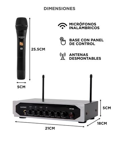 Micrófono Inalambrico Profesional Gadnic BT308 UHF - 5