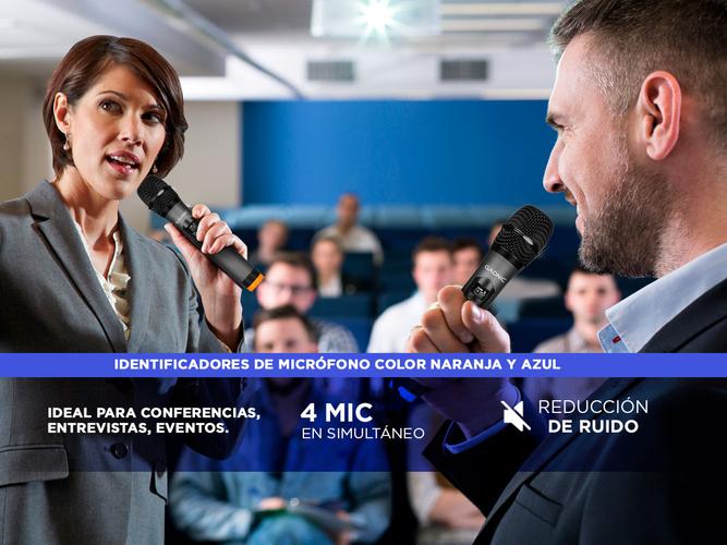 Micrófono Inalambrico Profesional Gadnic BT408 Bluetooth UHF - 3
