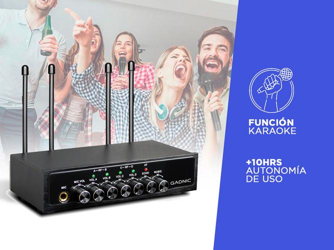 Micrófono Inalambrico Profesional Gadnic BT408 Bluetooth UHF - 4