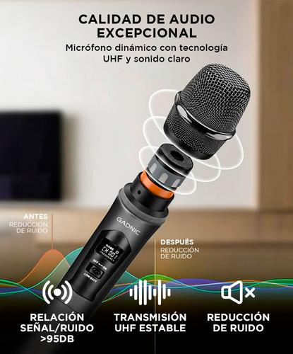 Micrófono Inalambrico Profesional Gadnic BT408 Bluetooth UHF - 2