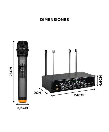 Micrófono Inalambrico Profesional Gadnic BT408 Bluetooth UHF - 5