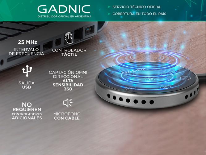 Micrófono De Conferencia Portátil Gadnic Altavoz USB  - 1