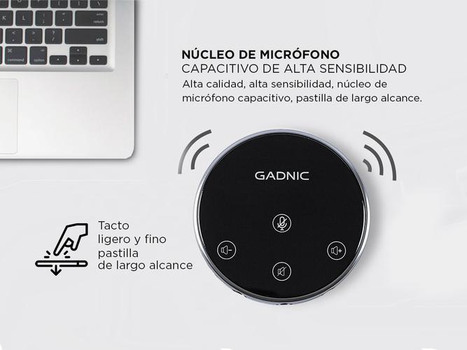 Micrófono De Conferencia Portátil Gadnic Altavoz USB  - 2