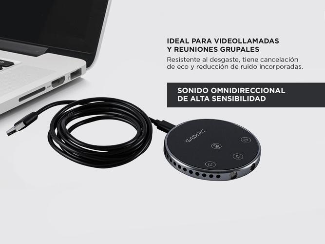 Micrófono De Conferencia Portátil Gadnic Altavoz USB  - 3